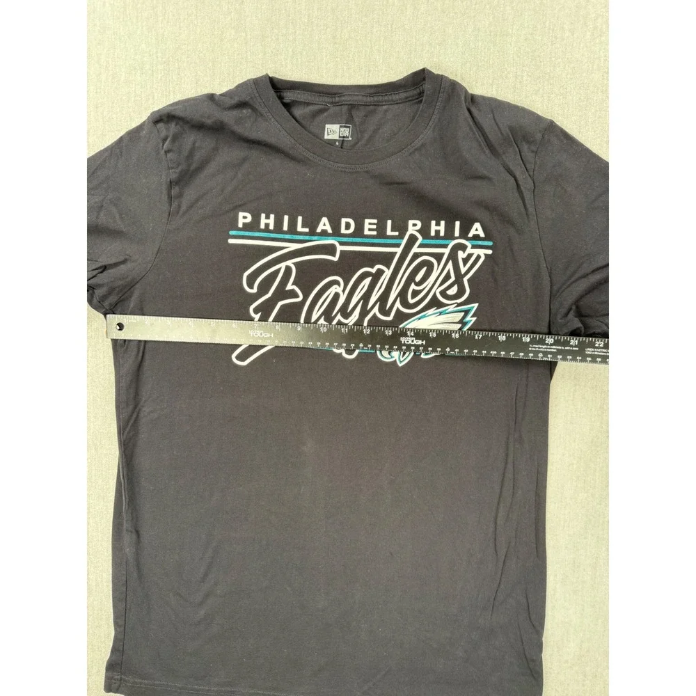New Era Philadelphia Eagles Mens Black Graphic T-Shirt‎ Large NFL Football Tee